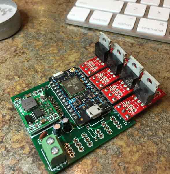 IoTv2 PCB with LED drivers